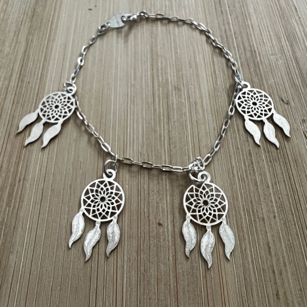 Silver Filigree Dreamcatcher Bracelet